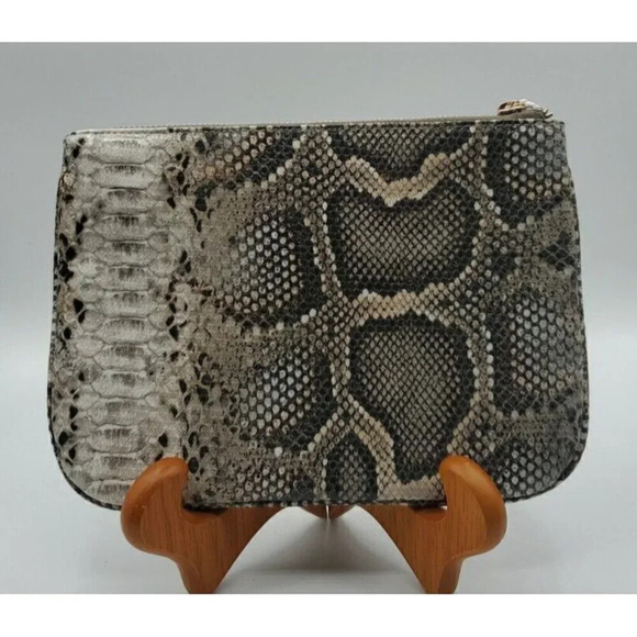 Stephanie Johnson Java Coffee Large Flat Pouch Make Up Bag NWT - Picture 2 of 6